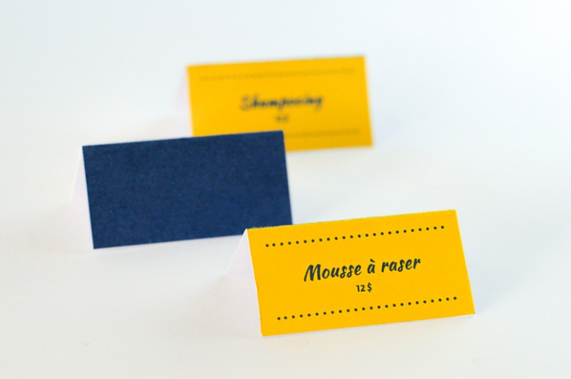 Logo identité étiquette prix graphisme